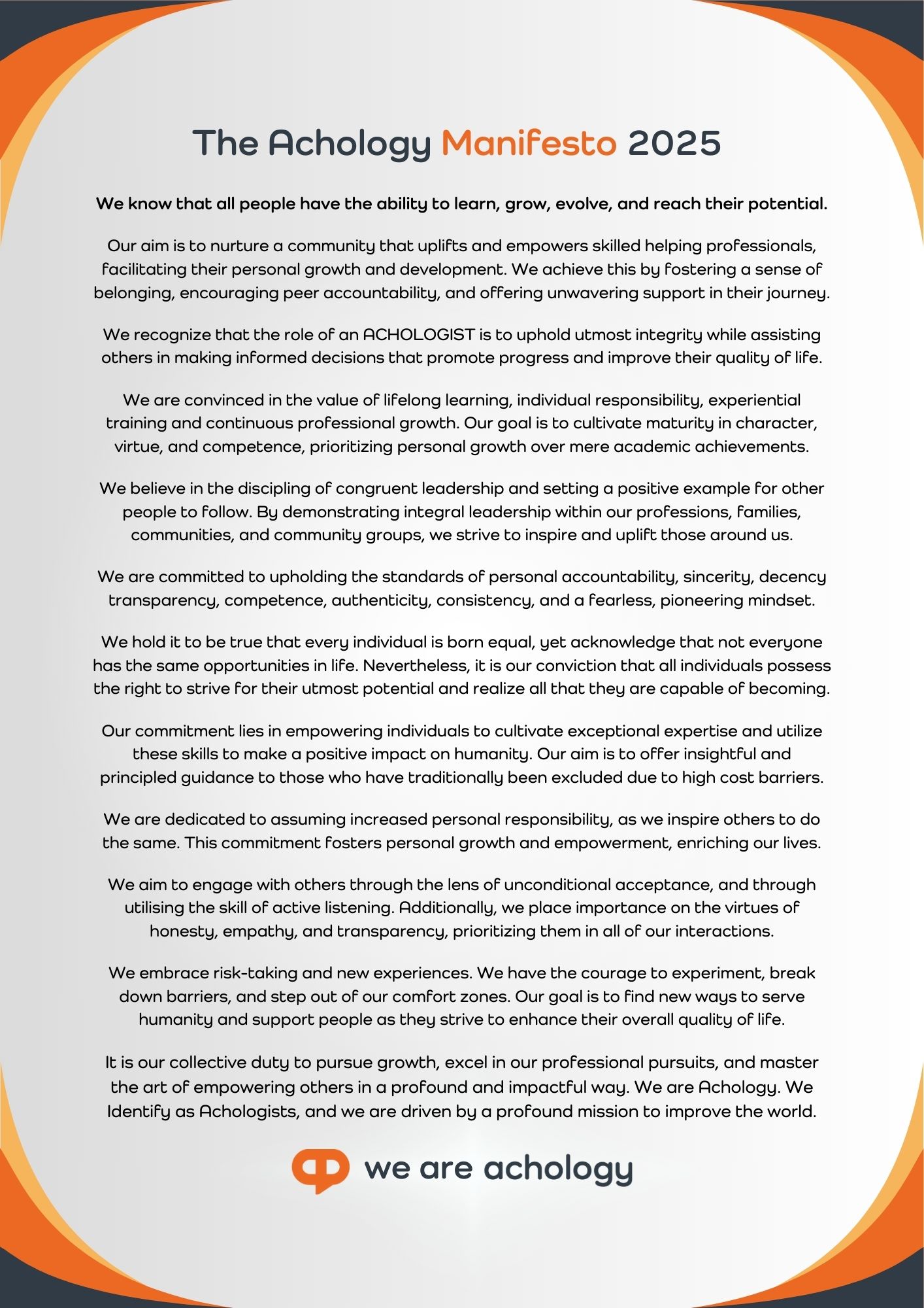 The Official Achology Manifesto (2025 Version)