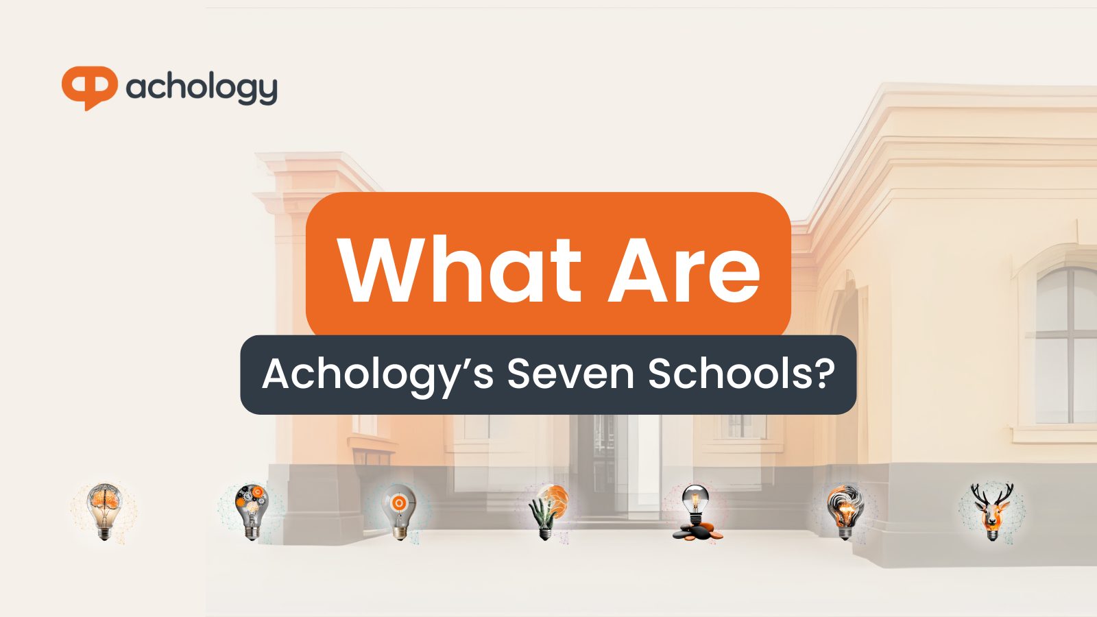 What are Achology's seven different schools?